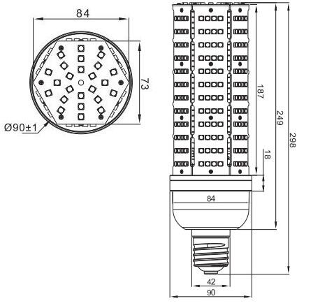 60W LED corn bulb lamp